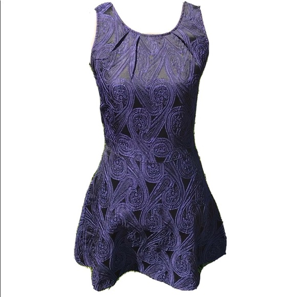 3/$10 Miami mi ami Dress S Paisley Jacquard - Picture 2 of 9